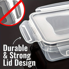 20pcs Large Plastic Food Storage Container With Lid - Fresh Keeping Box