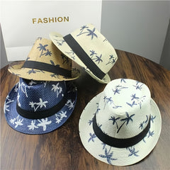 Kids Coconut Tree Top Straw Sun Hat for Beach Summer Protection