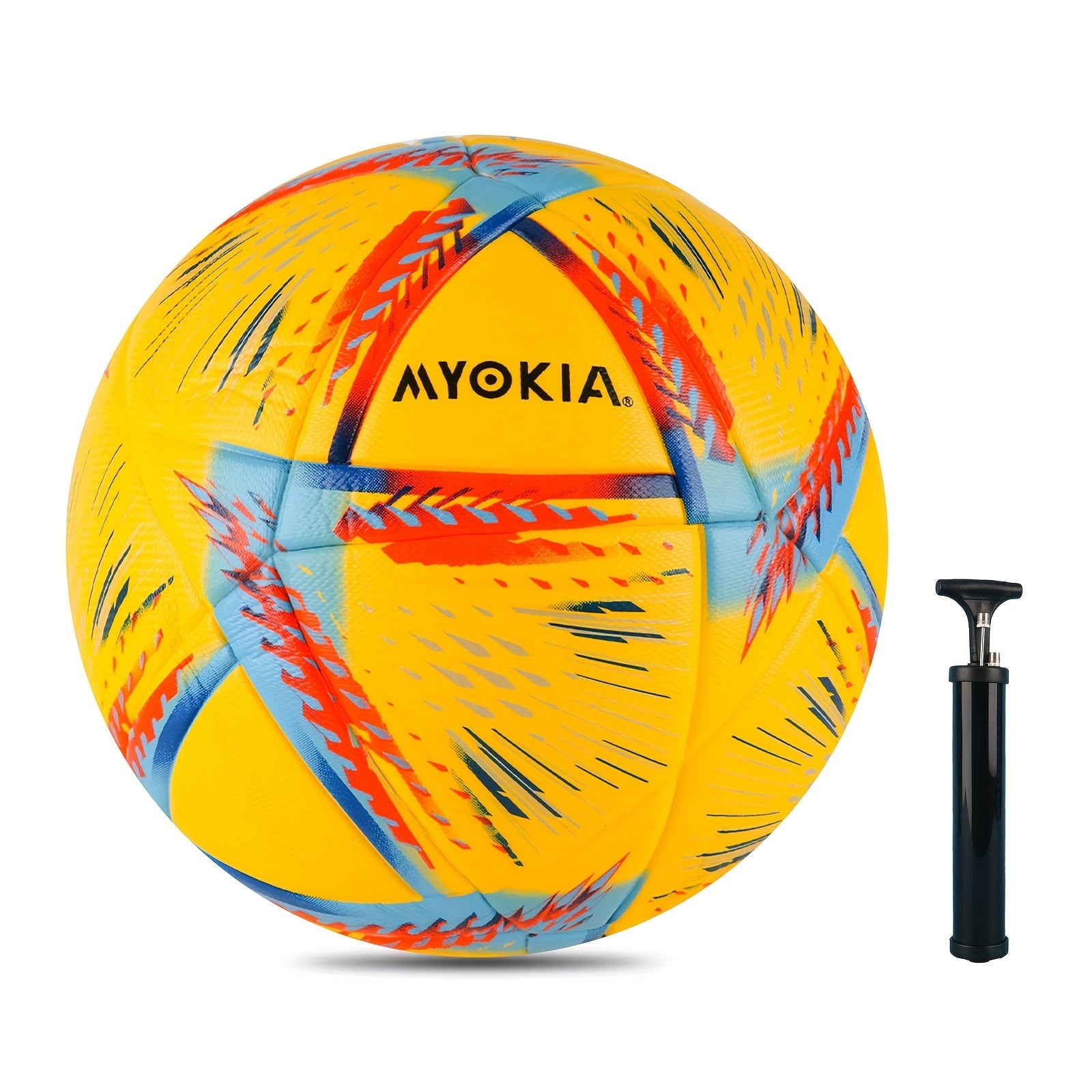 Size 5 Soccer Ball with Pump for Outdoor Training and Entertainment
