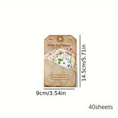 40pcs Flower Room Old Things Series Retro Small Fresh Creative Journal Decorativ
