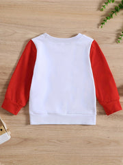 Kids Sweatshirt Long Sleeve Round Neck Letter Print Pullover Top