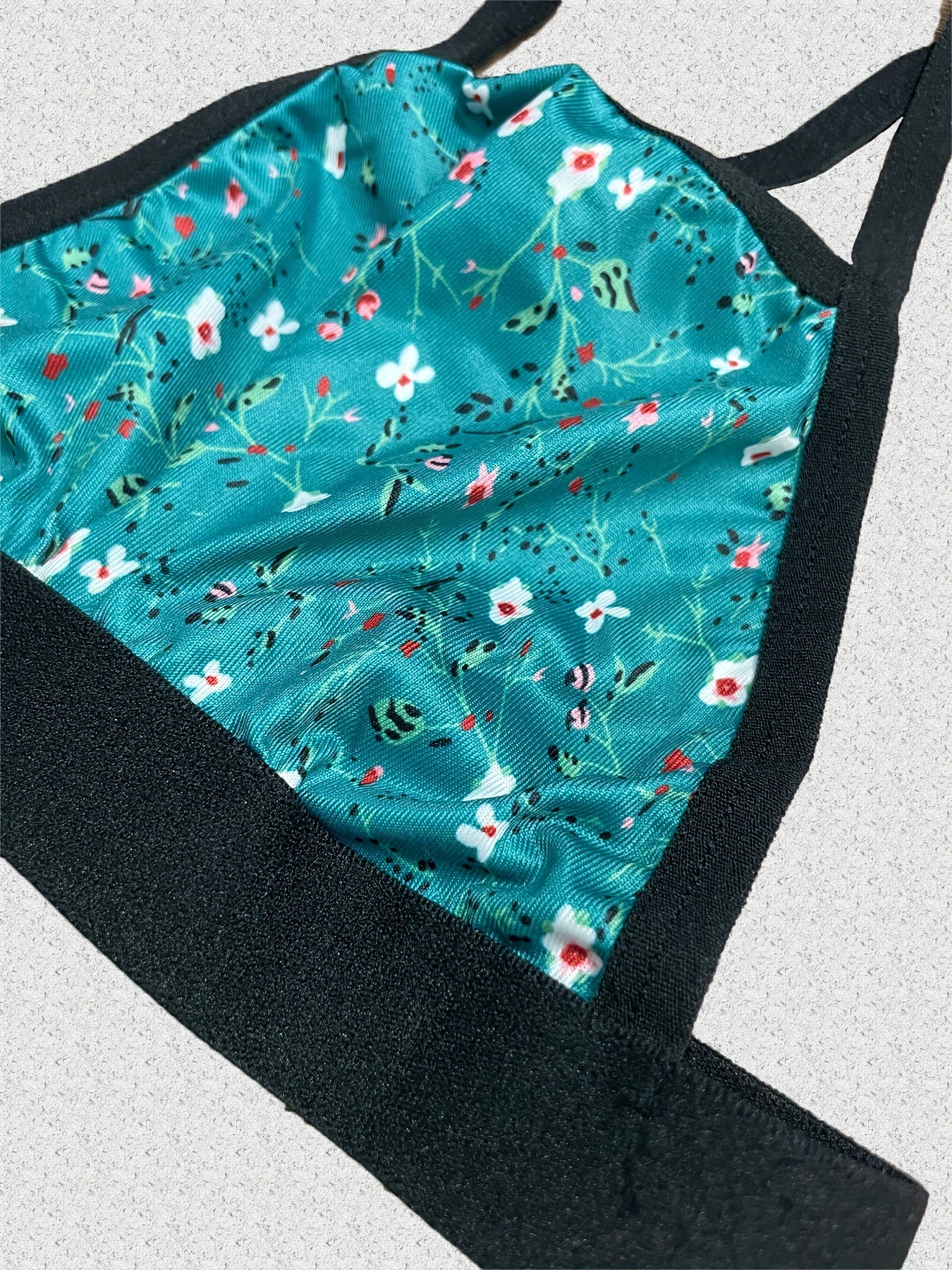  Floral Cut Out Bikini Bra & Panty Lingerie Set