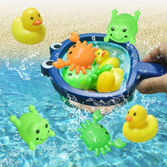 9pcs Kids Bath Animal Fishing Toy Set