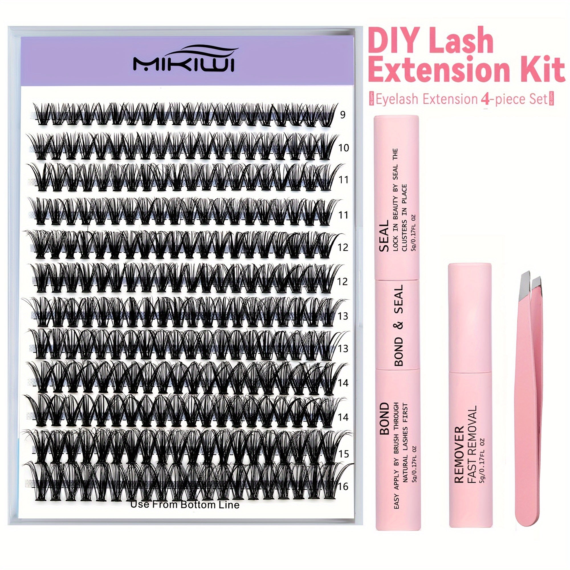 240Pcs Cluster Lashes Individual Lashes D Curling Mix 9 16mm Lash Extensions