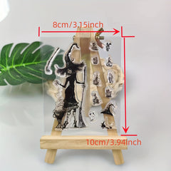 Halloween Stencils Scrapbooking Craft Embossing Transparent Stamps