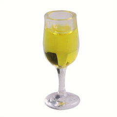 5pcs 1:12 Scale Cocktail Glasses Yellow Plastic Dollhouse Accessories