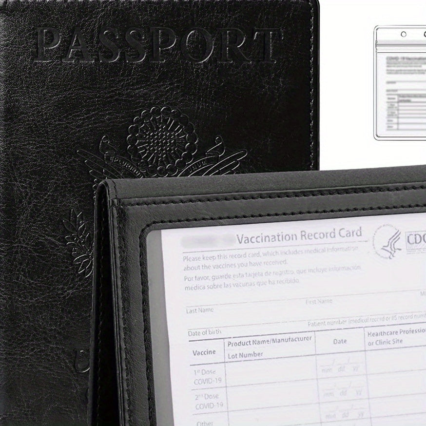 Passport Holder Travel Bag PU Leather Passport Cover Protector Waterproof