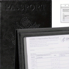 Passport Holder Travel Bag PU Leather Passport Cover Protector Waterproof