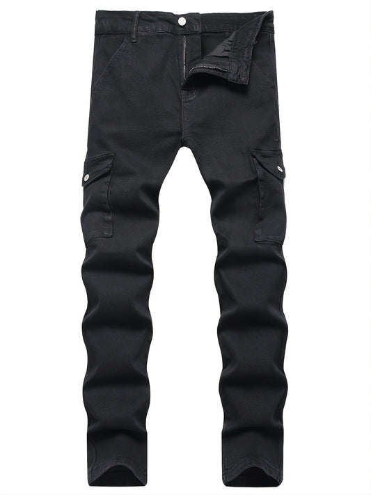 Mens Slim Fit Distressed Stretch Denim Pants