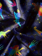 Dreamy Tie Dye Dino Zip Hooded Jacket Spring Fall