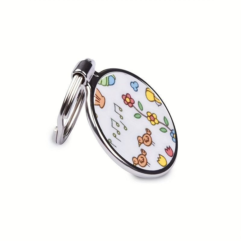 Sublimation Blank Oval Metal Keychain 10pcs