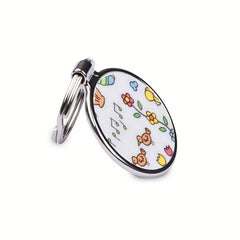 Sublimation Blank Oval Metal Keychain 10pcs
