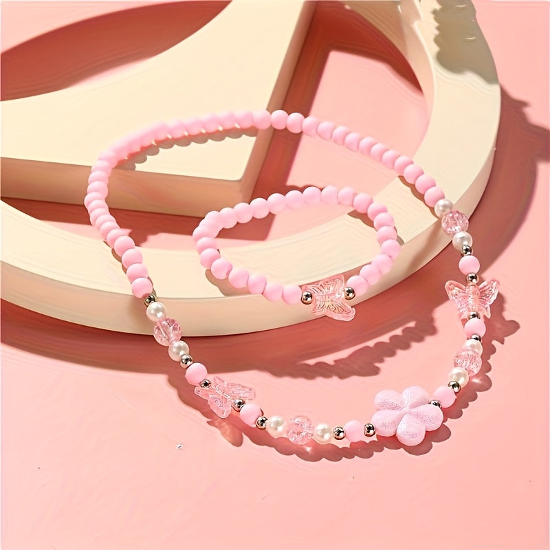 2pcs Necklace Set Decorative Ornaments Stylish Hand Jewelry