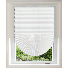 1pc Pleated Fabric Shades No Tools Temporary Window Blinds