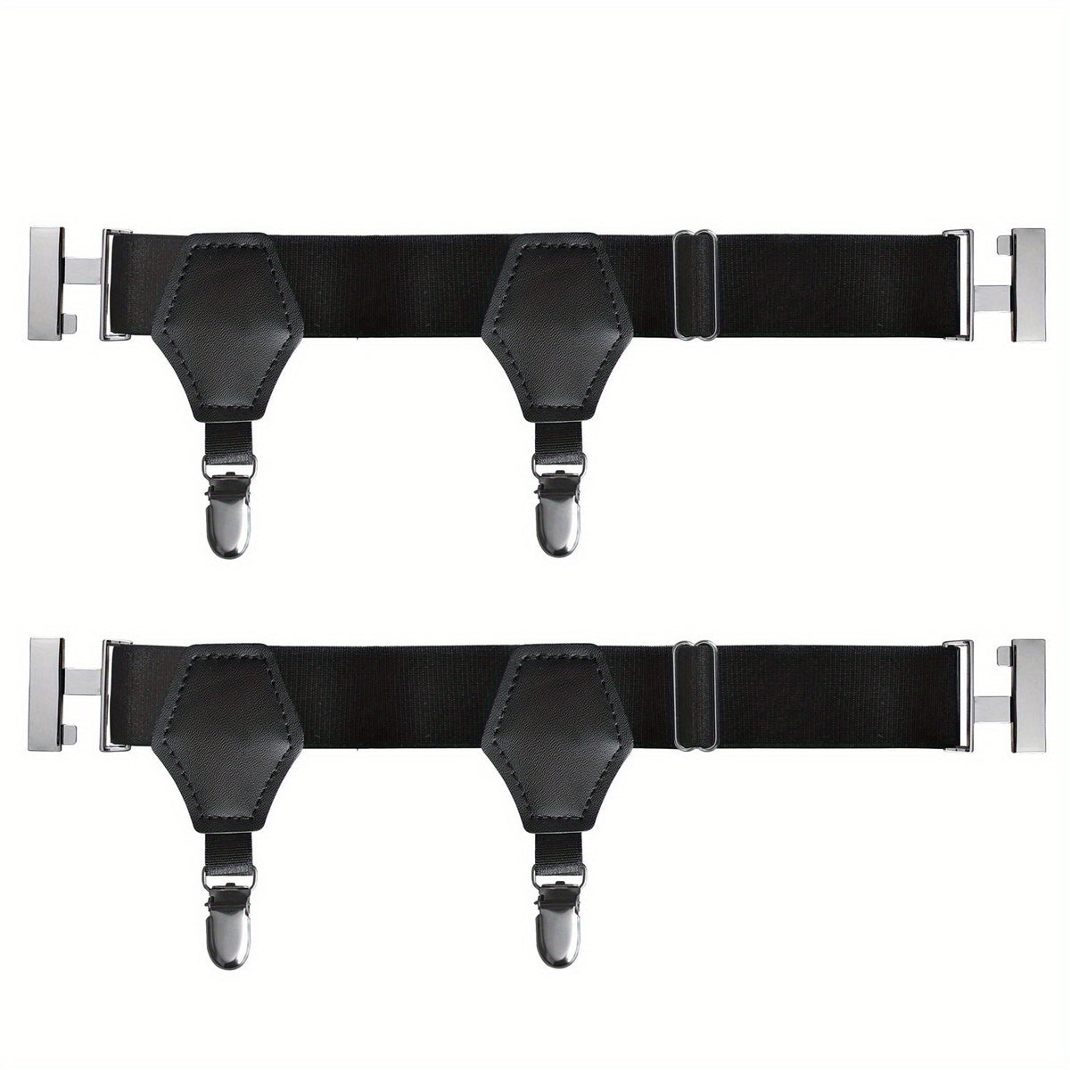 Men's Sock Suspenders Holders Adjustable Clip Metal Clips One Size