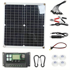 Solar Panel Kit with 12V Controller Module and 2 USB Ports