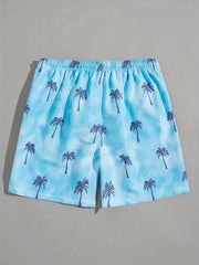 Men's Palm Tree Beach Shorts - Summer Outing Style