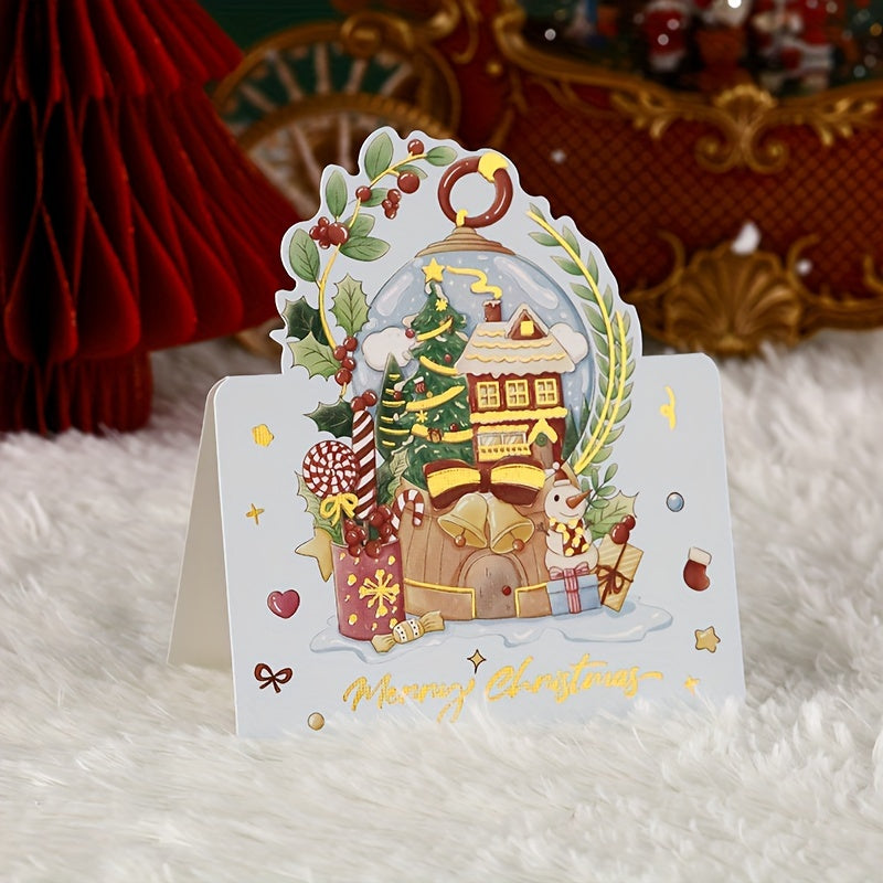 Christmas Cards 6pcs/12pcs Message Blessing Supplies For Friends And Family