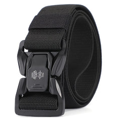 Men's Tactical Quick Release Snap Belt Elastic Outdoor Training