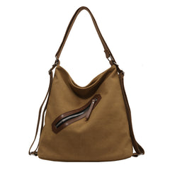 Retro Canvas Shoulder Bag Large Capacity Hobo Backpack