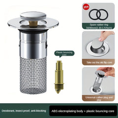 Stainless Steel Floor Drain Press Type Sink Stopper