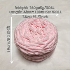 Ice Strips Yarn for DIY Handbag & Cushion - Single Thread Large Ball Polye