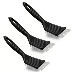Stainless Steel Barbecue Brush and Scraper - Heavy Duty BBQ Cleaning Accessory