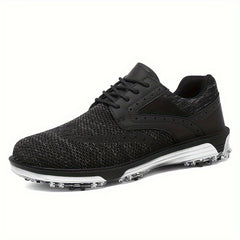 Men's Detachable 9 Spikes Golf Shoes Lace Up Sneakers