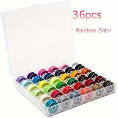 25pcs 36pcs Bobbins & Sewing Threads w/ Bobbin Case, Assorted Colors