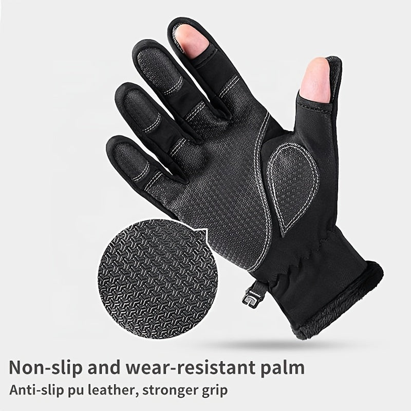 Warm Winter Gloves for Men and Women - Windproof Touchscreen Cycling