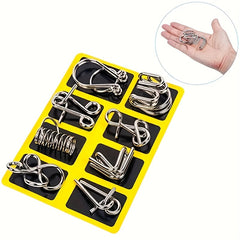 Golden Disassembly Rings Set for Adults & Elderly - Luban Lock Toy