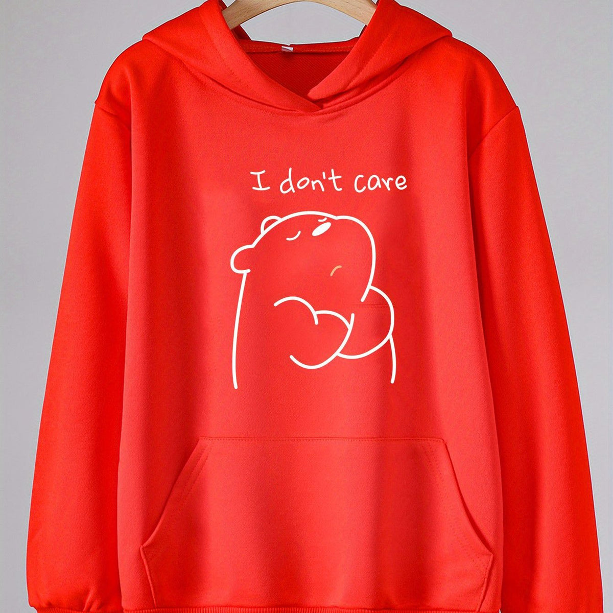 Print Bear Graphic Hoodie Girls Comfy Sweatshirt Spring Fall Christmas Gift