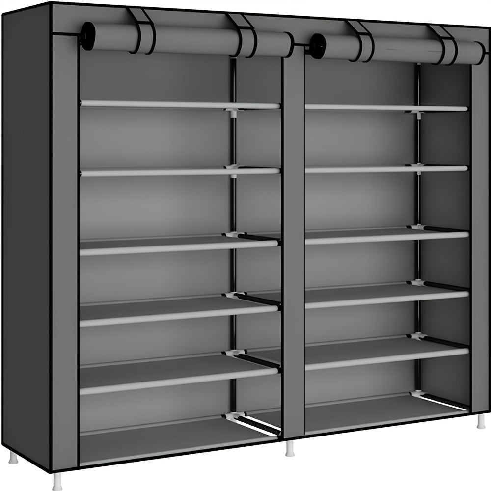 Large Capacity Shoe Rack With Dust Proof Curtain