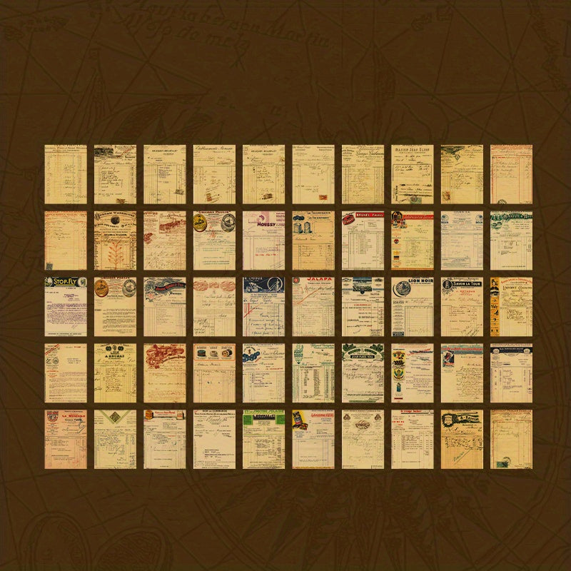 100pcs Vintage Stationery Paper for DIY Scrapbooking Creative Planning