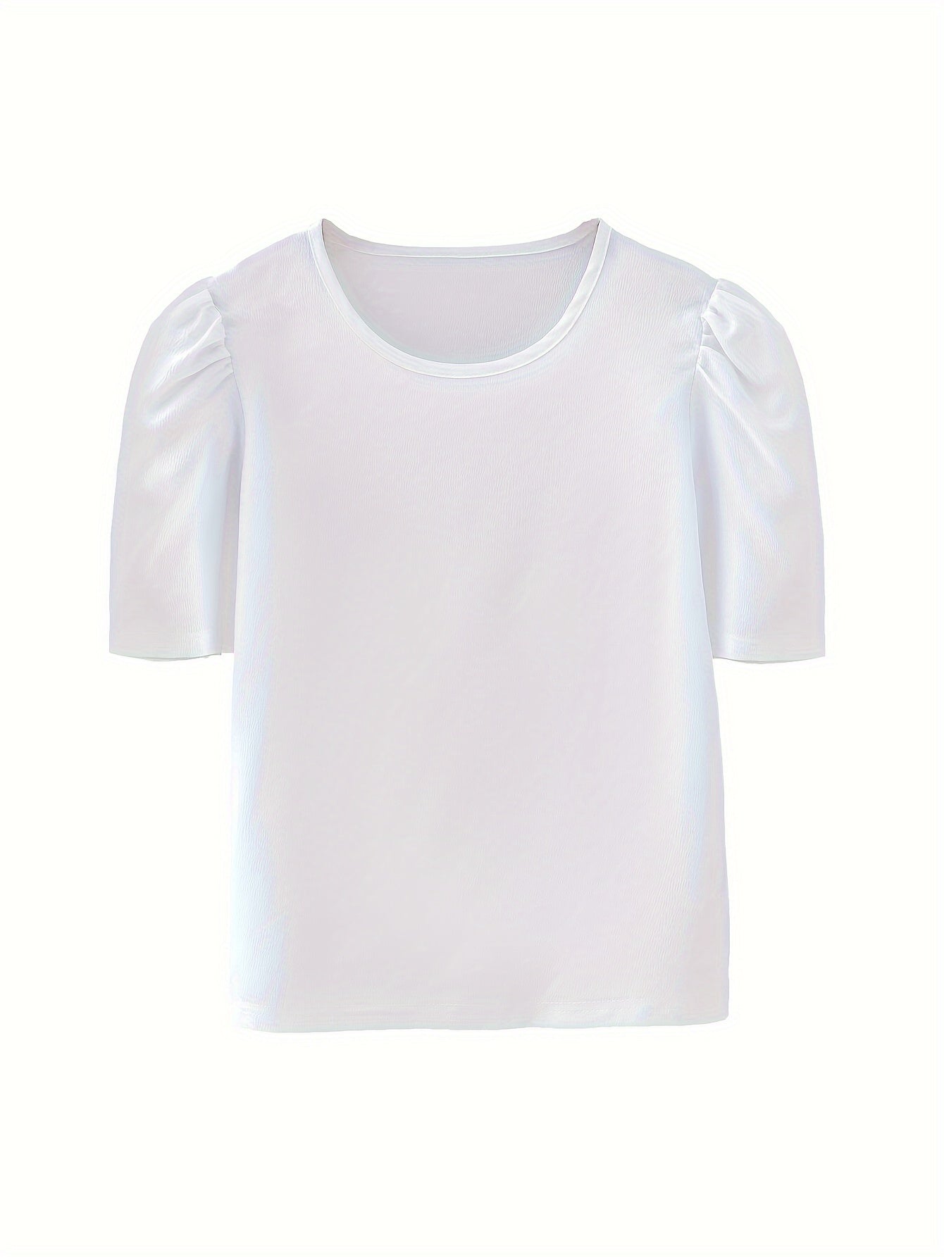 Versatile Puff Short Sleeve T shirt Girls Solid Tees Summer Clothes Party Gift