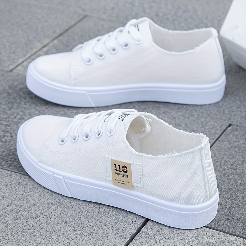 Women Solid Breathable Skate Shoes Lightweight Platform Sneakers