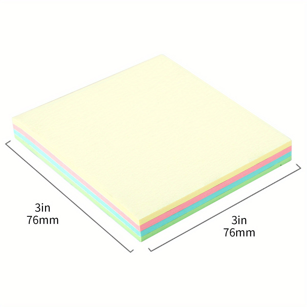 400 Sticky Notes, Bright Colors, Self-Stick Pads for Home Office