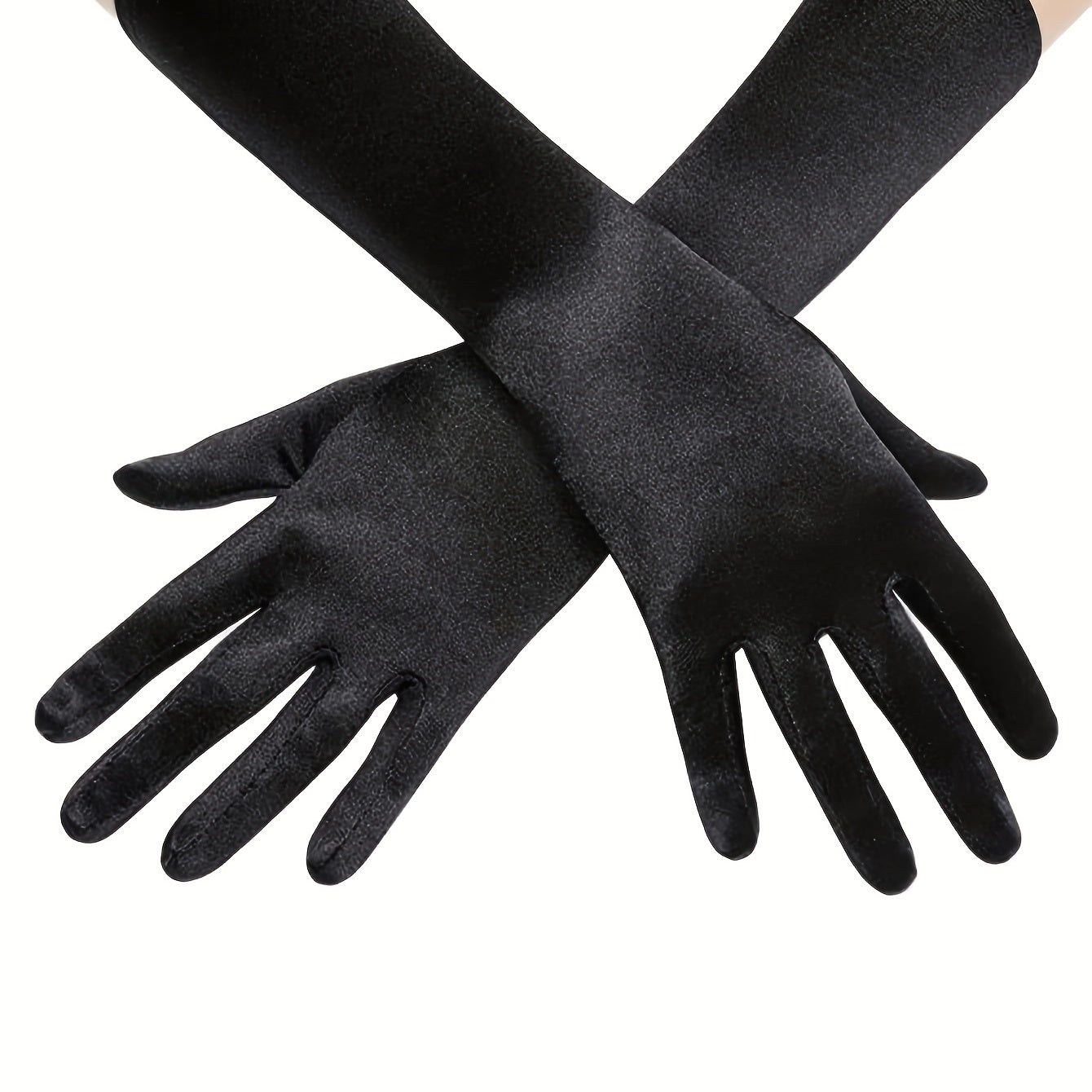 Satin Sunscreen Gloves Medium Elastic Full Finger Gloves