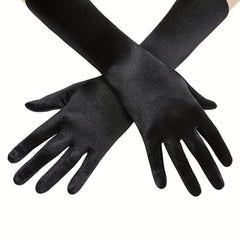 Satin Sunscreen Gloves Medium Elastic Full Finger Gloves