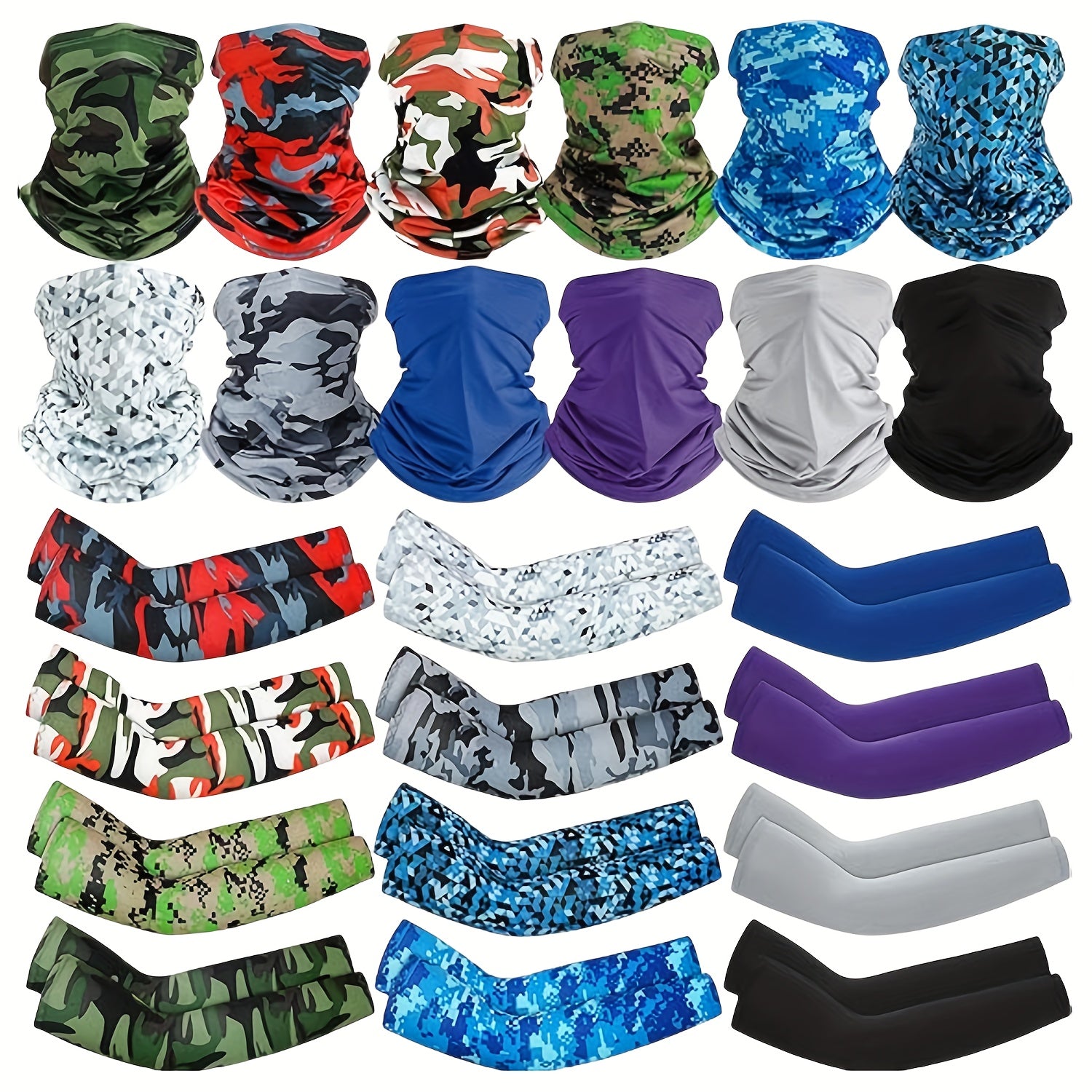 Outdoor Cycling Sunscreen Sleeve Cover and Windproof Mask Set
