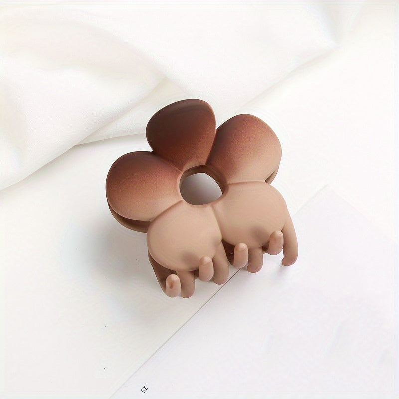 4pcs Gradient Flower Hair Claw Accessories Set