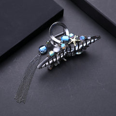 Tassel Metal Hair Claw Clip Non Slip Strong Hold Grip Hair Jaw Clip