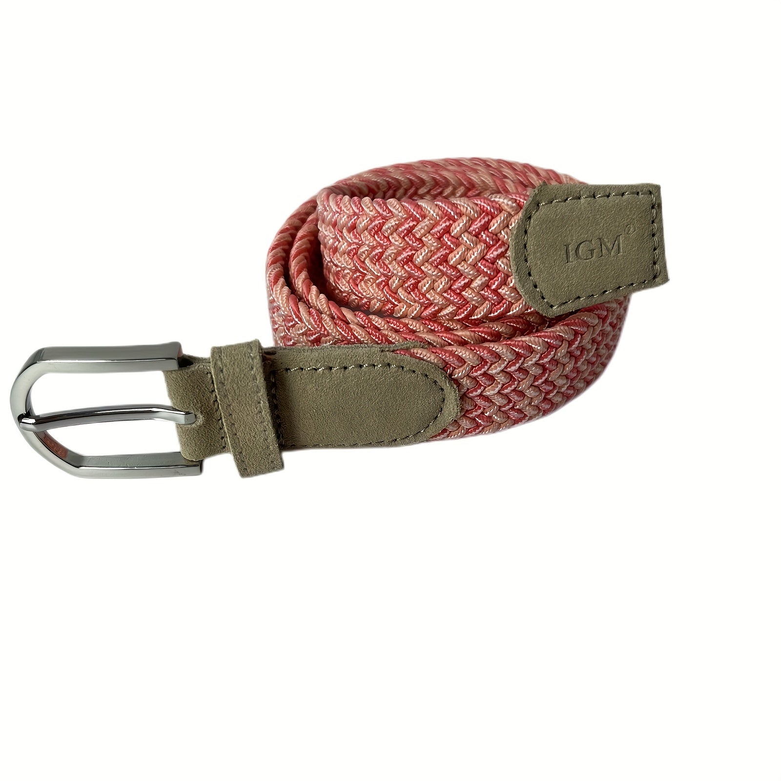 Elastic Braided Belt Pin Buckle Stretch Belt Canvas Waistband For Girls