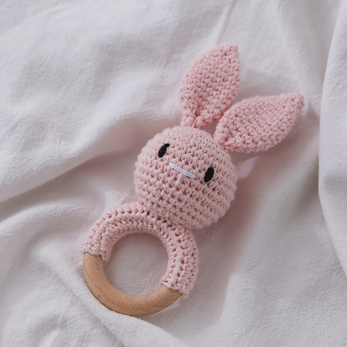 Rabbit Bell Toy with Plush Ear Sensory Toy for Toddlers