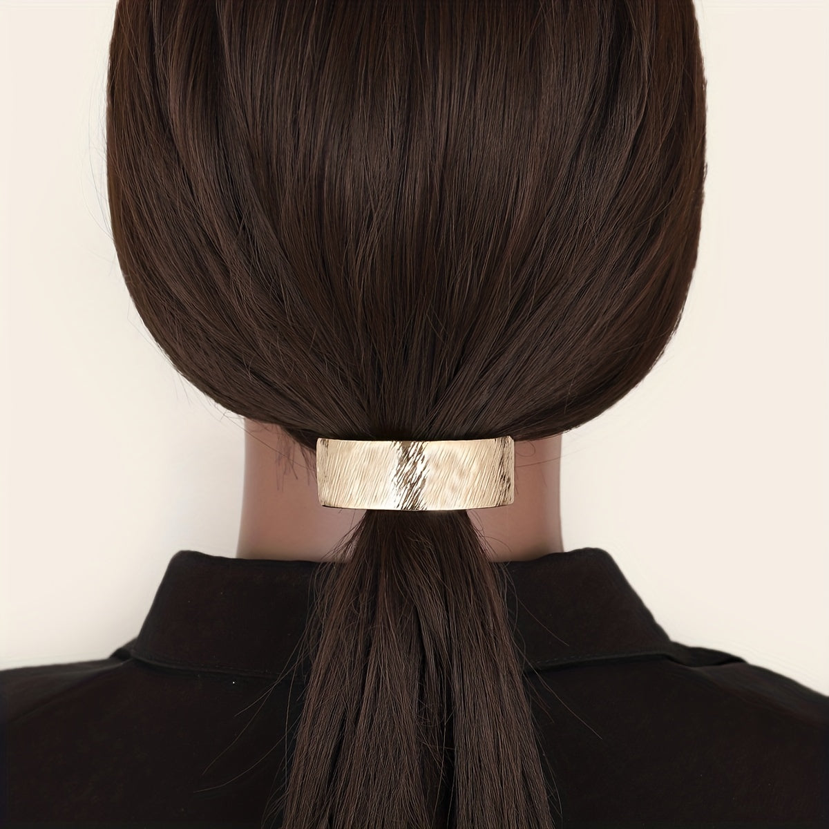 Metallic Hair Cuff Barrette Hair Clip for Ponytail Braids