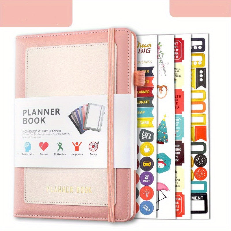 Planner Efficiency Handbook Weekly Monthly Schedule Strap Stickers