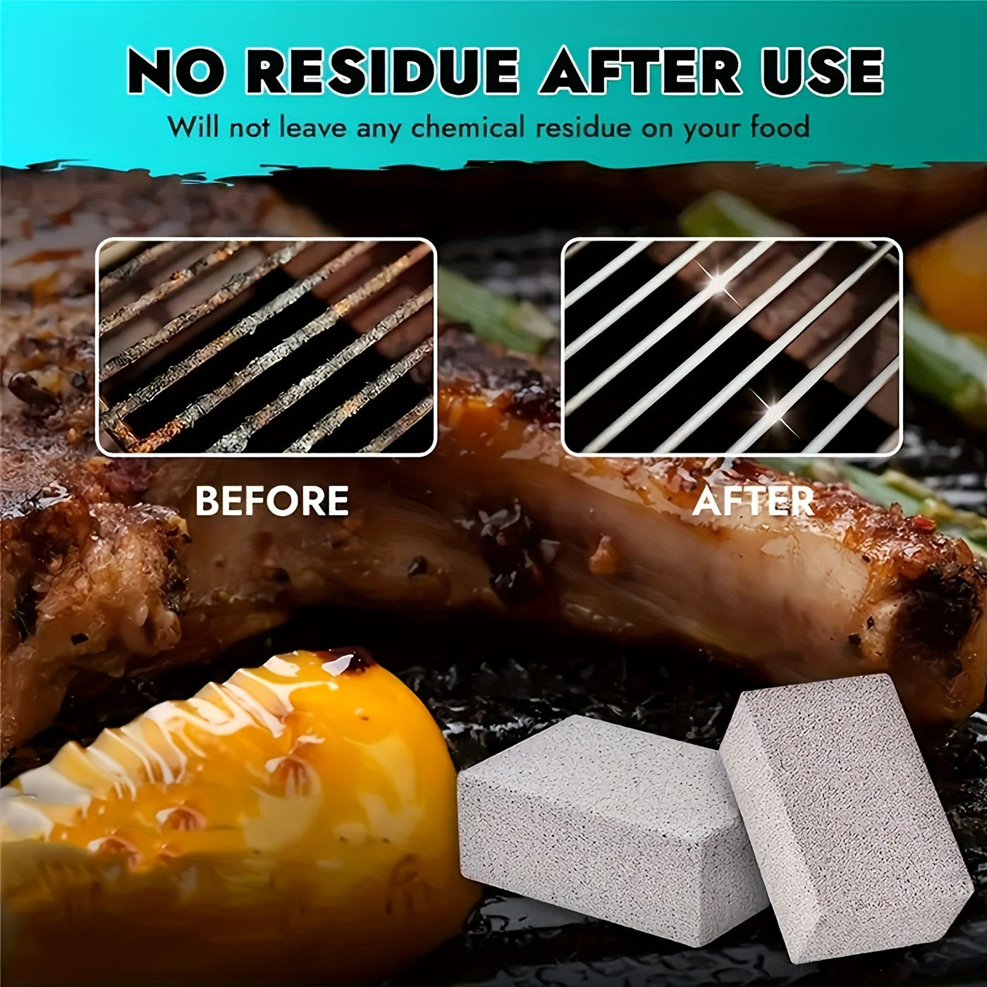 2pcs Pumice Stone Cleaning Bricks - BBQ Grill & Descaling Stone
