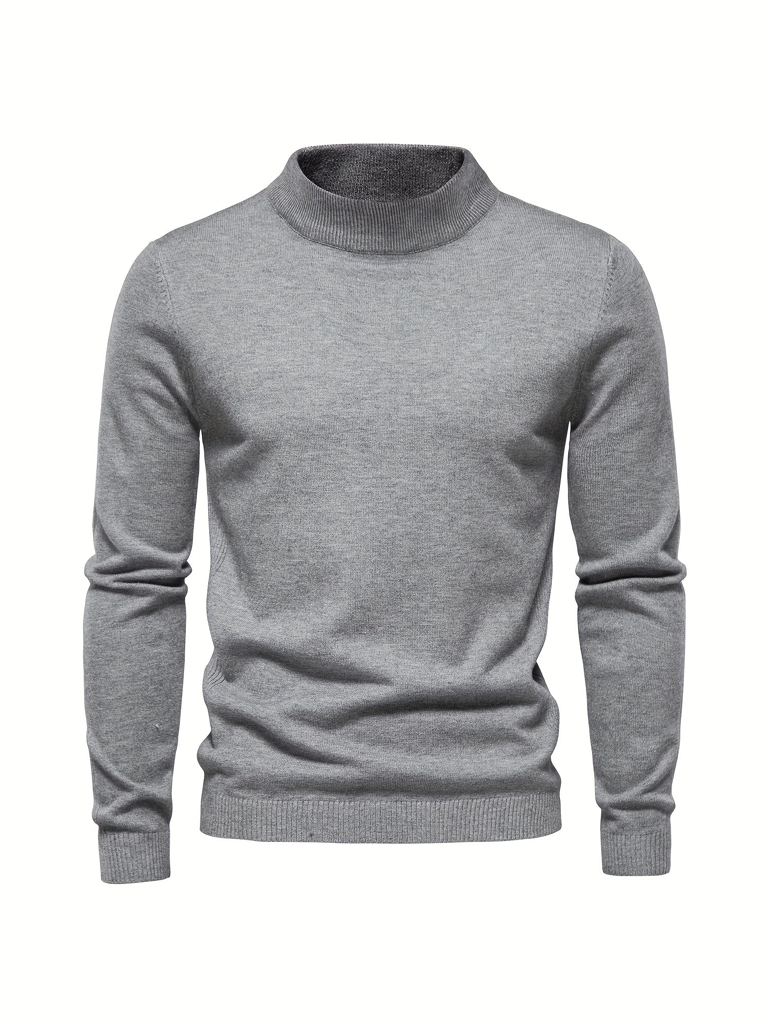 Men's Casual Warm Stand Collar Pullover Sweater