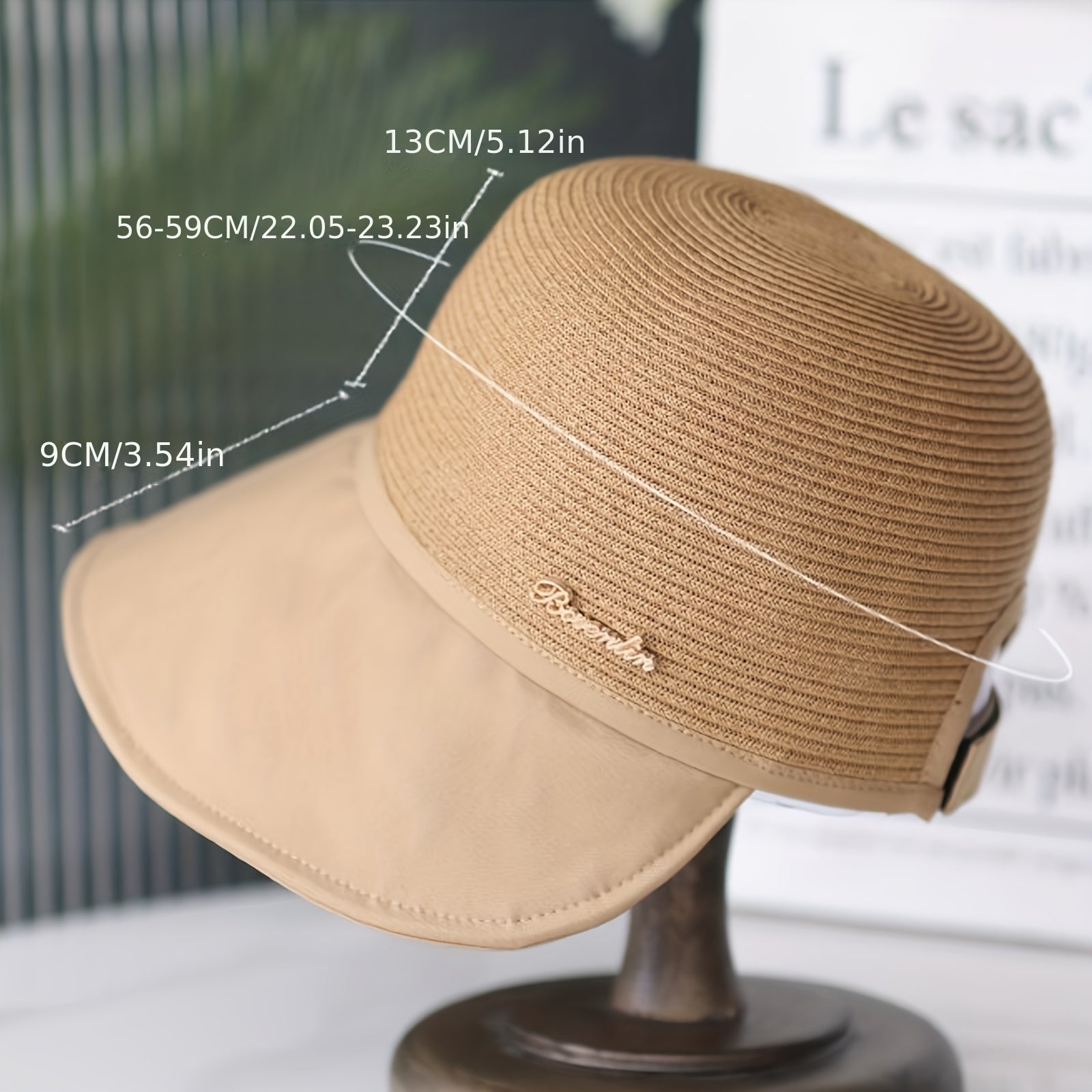 Wide Brim Ponytail Sun Hat UV Protection Bucket Hat for Women