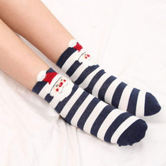4 Pairs Christmas Pattern Socks Women's Stockings & Hosiery